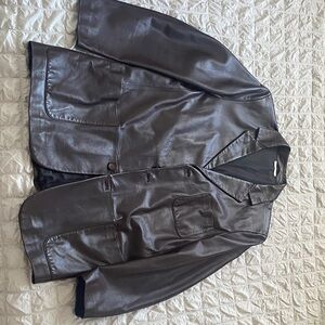 Ermenegildo Zegna Dark Brown Leather Jacket